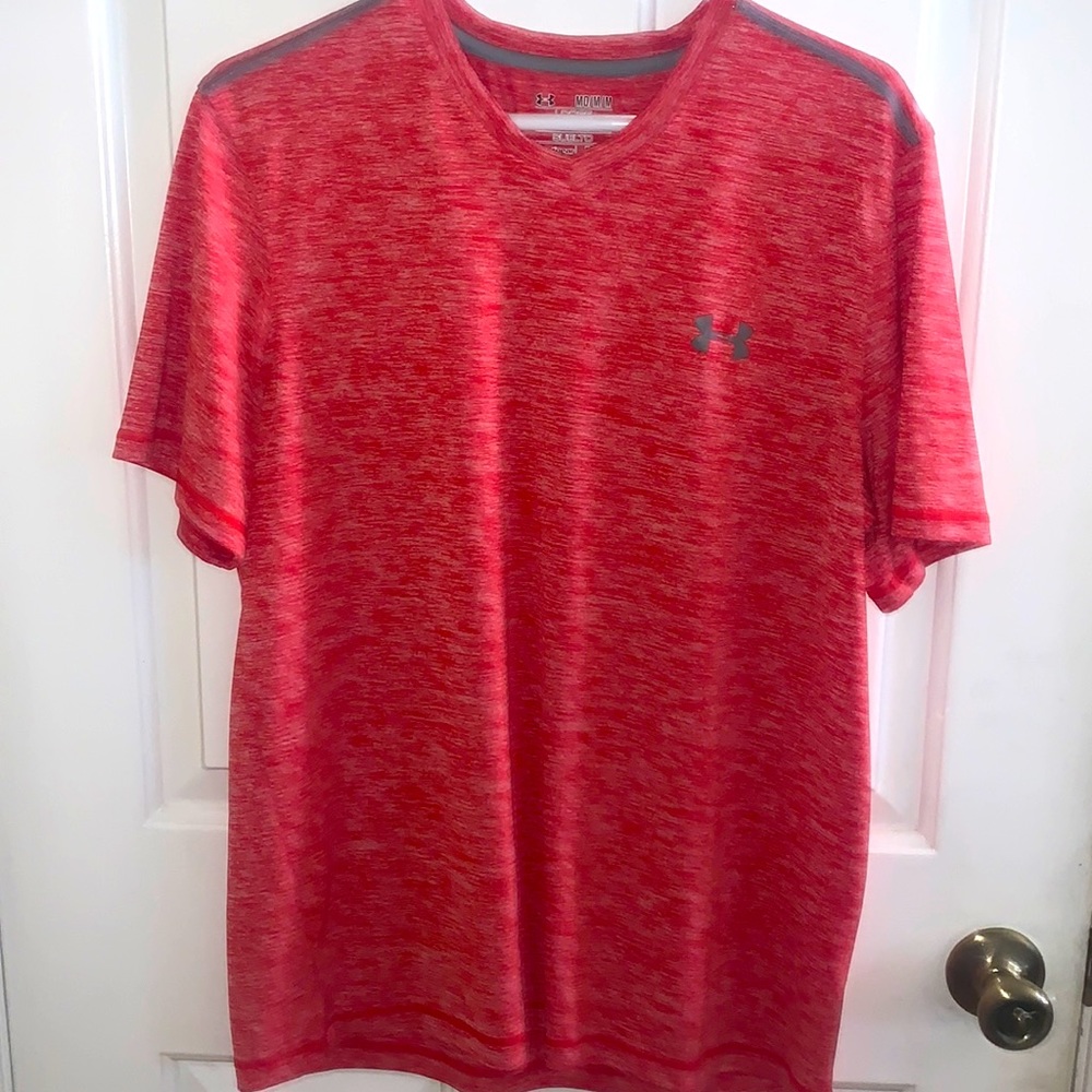 Red Under Armour t-shirt